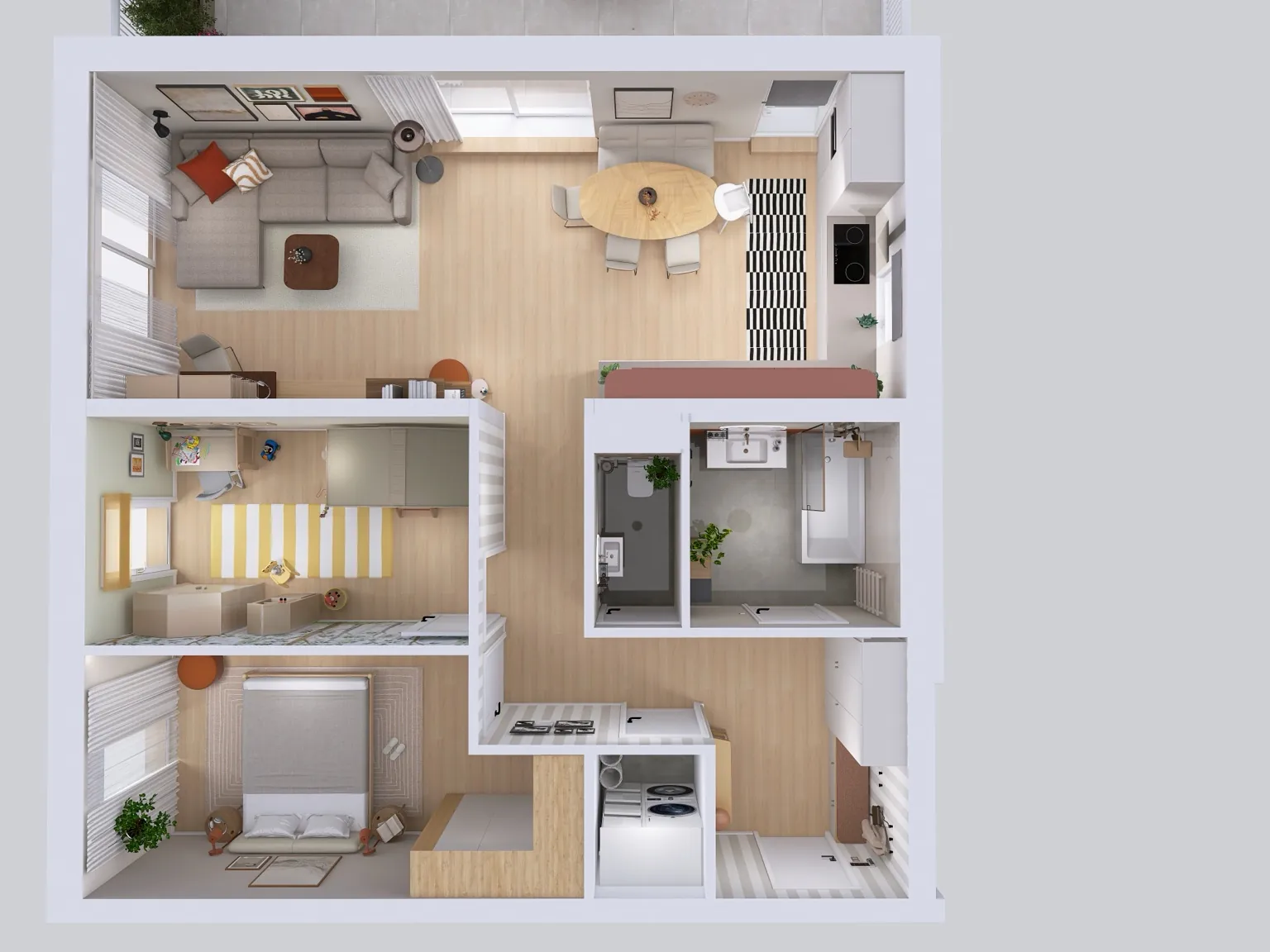 Beispiele für Moodboards, Designboard, Grundriss und Interior Inspiration