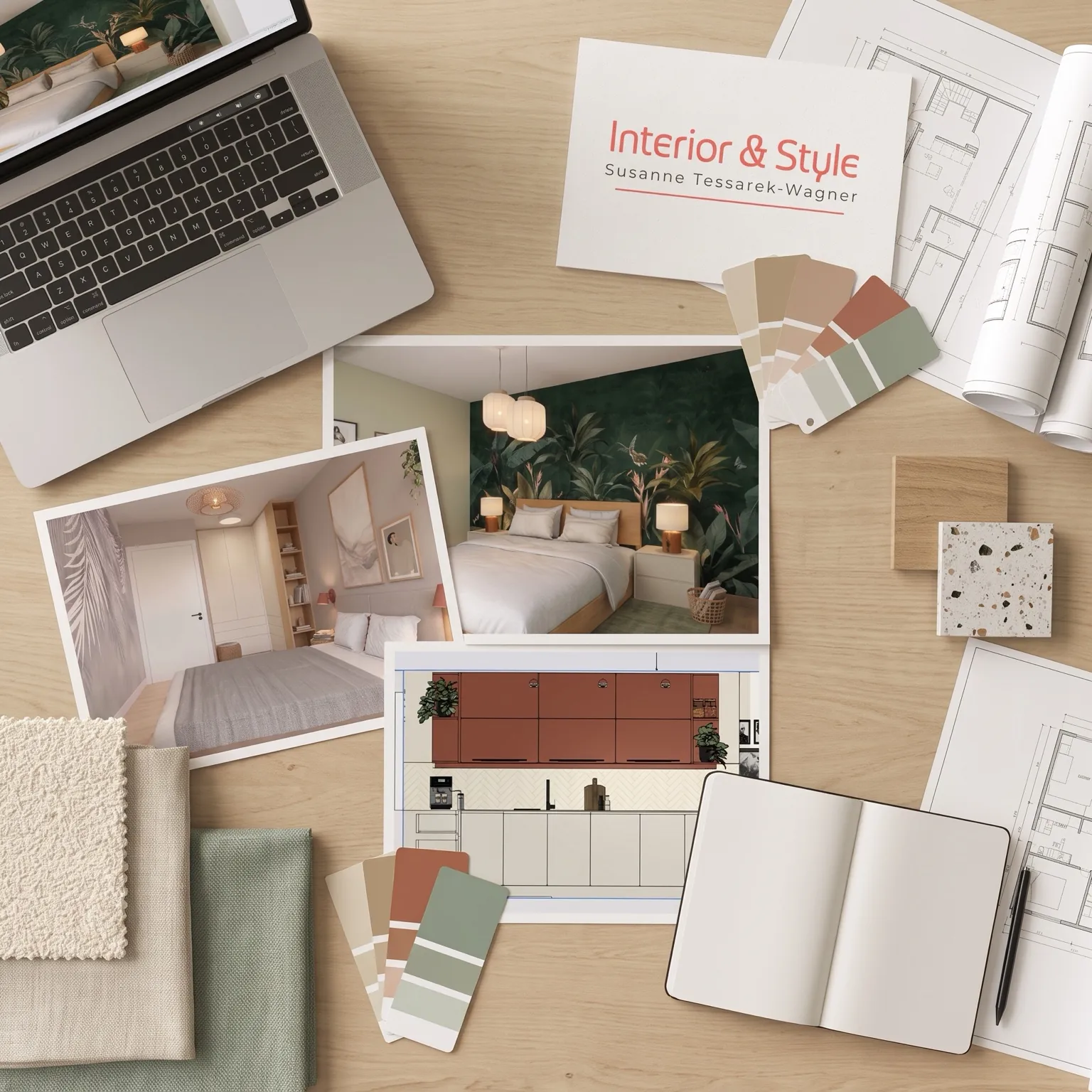 Material-, Farb- und Grundrissplanung im Interior Design